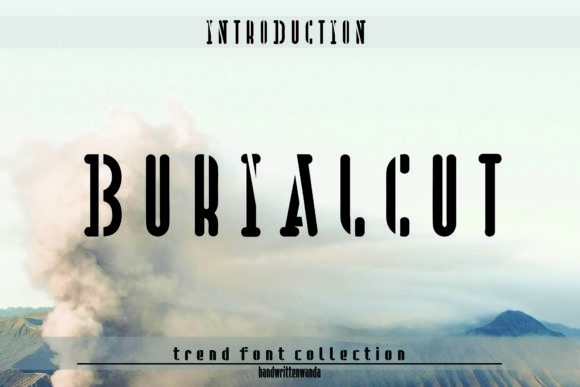 Buriacut: A Casual Display Font for Modern Editorial Design