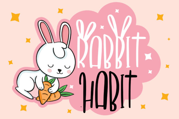 Rabbit Habit: A Whimsical Typeface for Modern Editorial Design