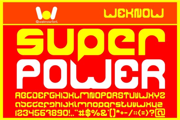 Super Power Font for Handmade and Commercial Designs